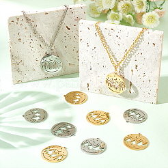 12 шт. подвески из нержавеющей стали 201 двух цветов STAS-DC0011-01