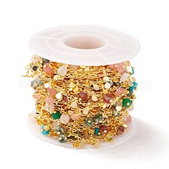 Цепочки из бисера колонны из натурального камня CHC-K012-01G-08