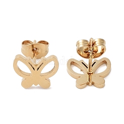 Серьги-гвоздики из нержавеющей стали 304 с вакуумным покрытием PVD для женщин&nbsp;EJEW-A048-48B-G