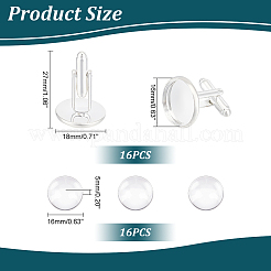 16 шт. латунная пуговица для манжет KK-UN0001-71