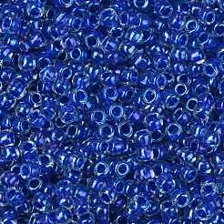 TOHOラウンドシードビーズ  日本製シードビーズ  （189)色光沢クリスタル/カリビアンブルー  8/0  3mm  穴：1mm  約10000個/ポンド&nbsp;SEED-TR08-0189