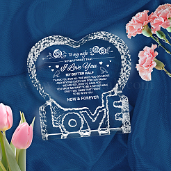 Сердце со словом k9 стеклянные фигурки DJEW-WH0026-003