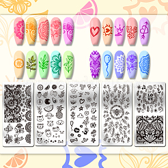 DIY-Nagelkunst-Vorlagen aus Edelstahl&nbsp;MRMJ-WH0098-013