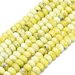 Бусы из натуральной желтой бирюзы (яшмы) G-P575-A33-8x5mm