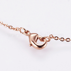 Colliers en laiton avec pendentif avec zircone cubique de micro pave&nbsp;NJEW-E111-14