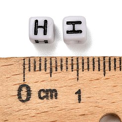 Непрозрачные акриловые бусины OACR-S076-01H