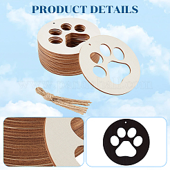 Незаконченный комплект деревянных больших подвесок&nbsp;WOOD-WH20014-003C