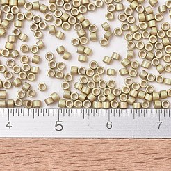 MIYUKIデリカビーズ小  シリンダー  日本製シードビーズ  15/0  (dbs0334) マット 24kt ゴールド ライト プレート  1.1x1.3mm  穴：0.7mm  約35000PCS /ボトル  10 G /ボトル&nbsp;SEED-JP0008-DBS0334