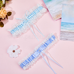 2 шт. 2 стиля полиэстеровое подвязочное кольцо для ног&nbsp;AJEW-CY0001-91