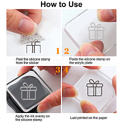 9 feuilles 9 style timbres en plastique pvc&nbsp;DIY-GL0002-82B