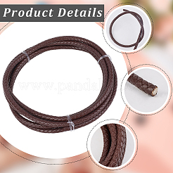 Плетеный кожаный шнур с сердечником WL-CL0001-01D