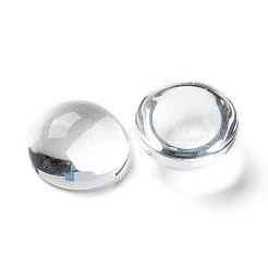 Прозрачный полукруглый стеклянные кабошоны GGLA-R027-18mm