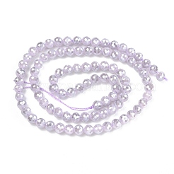 Стеклянные бусины с гальваническим покрытием &nbsp;EGLA-B013-01A-PL01