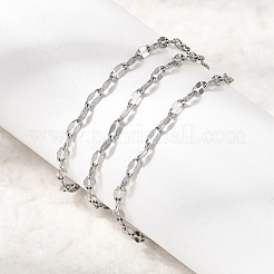 12 Stück 2.2 mm 304 Edelstahl-Halskette mit geriffelter Form für Damen und Herren&nbsp;NJEW-H093-15P