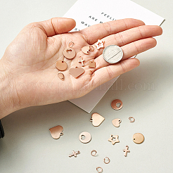 304 Edelstahl-Stanz-Sets mit leeren Anhängern&nbsp;STAS-TA0004-12RG