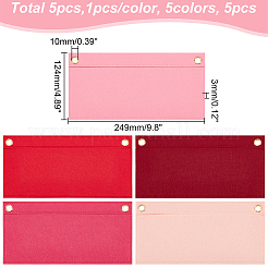 5 шт. 5-цветный войлочный органайзер для кошелька&nbsp;AJEW-WR0001-52