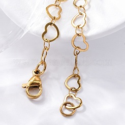 Браслеты из нержавеющей стали 304 в форме сердца&nbsp;LS-BJEW-I191-01