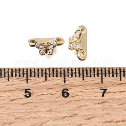 Messing-Mikropavé-Zirkonia-2-Schleifen-Schmetterlingsabstandshalter&nbsp;KK-C258-14LG
