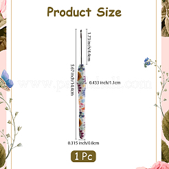 アルミ製かぎ針付き花柄 TPR 1 個  DIY編み機ツール  プラチナ  146x11.5x9mm  ピン：3mm&nbsp;TOOL-DJ0001-35A