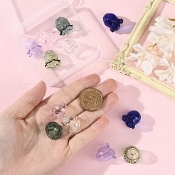 12шт 6 цвета прозрачные стеклянные бусины GLAA-YW0004-85