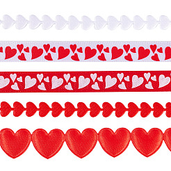 3 рулон 5 видов полиэстеровых кружевных лент ко Дню святого Валентина&nbsp;OCOR-TA0002-19