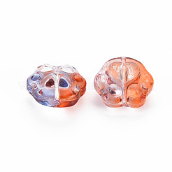 Perline di vetro trasparenti bicolore da cuocere&nbsp;GLAA-S190-021-B01