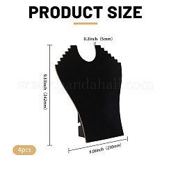 4 шт. бархатные подставки для ожерелий в форме бюста&nbsp;ODIS-CA0001-34