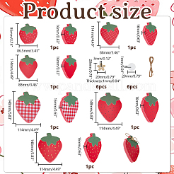 Настольное украшение из лесной клубники&nbsp;AJEW-WH0434-14