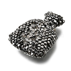 Handgemachte Fimo-Perlen Strass&nbsp;CLAY-Z006-04A