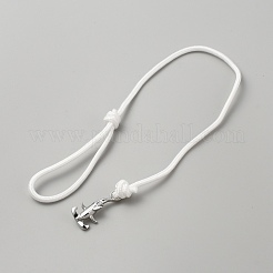 Bracelet de survie en cordon de polyester avec fermoirs en forme de requin en alliage&nbsp;BJEW-WH0014-046P-04