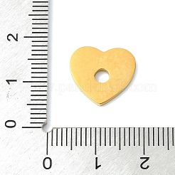 304ステンレススチールエナメルペンダント  ゴールドカラー  グリーン  ハートチャーム  12.5x14x1.5mm  穴：3mm&nbsp;STAS-A145-01I-G01