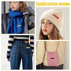 60 шт. 3-х цветные этикетки из искусственной кожи DIY-WR0004-67