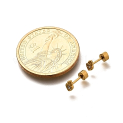 Серьги-гвоздики из нержавеющей стали 304 с ионным покрытием (IP) в форме моркови EJEW-A118-20G-02