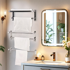 Алюминиевая вешалка для полотенец для ванной комнаты FIND-TAC0050-03B