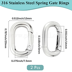 2 шт. пружинных запорных колец из нержавеющей стали 316 STAS-BBC0007-84