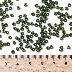 MIYUKIラウンドロカイユビーズ  日本製シードビーズ  8/0  （rr501)不透明アボカド  8/0  3mm  穴：1mm  約19000~20500個/ポンド&nbsp;SEED-G008-RR0501