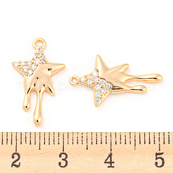 Ottone micro spianare pendenti zirconi&nbsp;KK-E090-33G