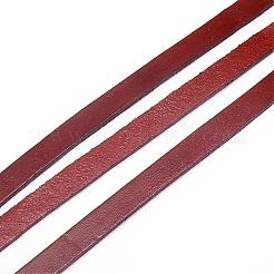 牛革コード  サドルブラウン  10x2mm  約100ヤード/バンドル（300フィート/バンドル）&nbsp;WL-Q007-10x2-35