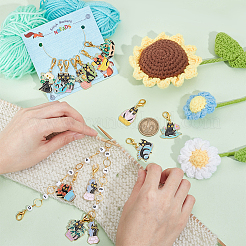 Наборы счетчиков цепочек для вязания рядов и маркеров для запирания петель HJEW-AB00509