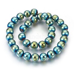 Electroplate non magnetici ematite sintetico fili di perline&nbsp;G-F585-C-12mm