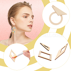 Наборы для изготовления деревянных висячих серег своими руками&nbsp;DIY-SP0005-02