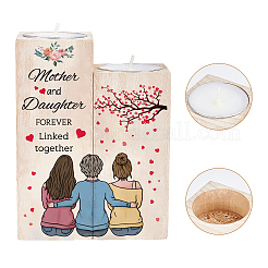 Деревянный подсвечник AJEW-WH0257-011