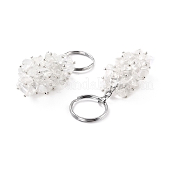 Брелок из натурального кварцевого хрусталя KEYC-C050-01F-RS