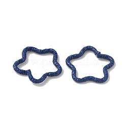 焼き付け塗装鉄リンクリング  ハンマーオープンリング  スター  ミッドナイトブルー  16x16.5x1.5mm  内径：11x13.5mm&nbsp;IFIN-WH0085-12B