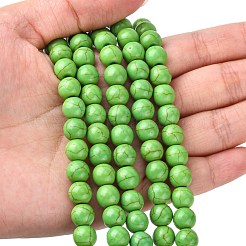 Синтетических нитей бирюзовые бусы X-TURQ-G106-8mm-02B