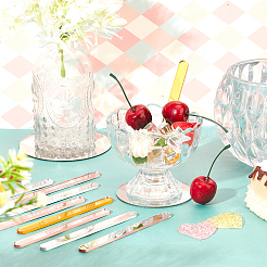 Ahademaker 60 шт. 3 цвета многоразовые акриловые зеркальные палочки для выпечки DIY-GA0004-06