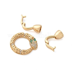 Латунные микро проложить кубического циркония раз за застежками&nbsp;KK-L289-004G