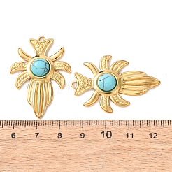 Синтетические бирюзовые подвески&nbsp;LS-STAS-Z177-07G-02