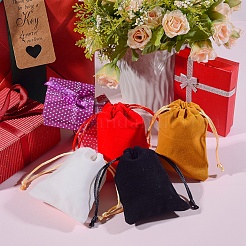 40шт 4 цвета бархатные упаковочные пакеты TP-SZ0001-01