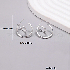 Минималистичные серебряные серьги-гвоздики для женщин OO7633